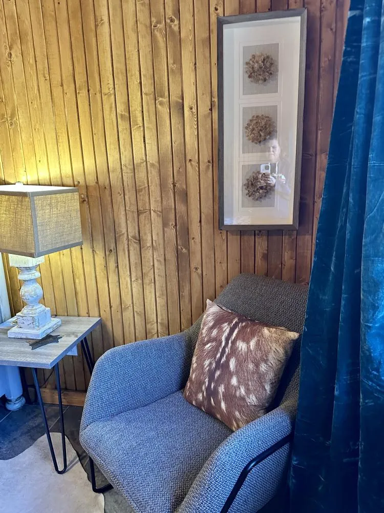 Sitting area in master bedroom 