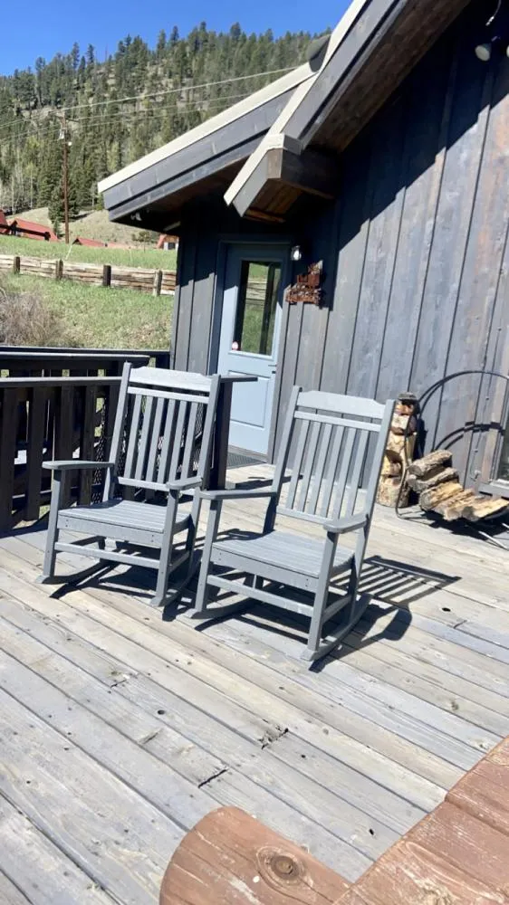 rocking chairs on deck