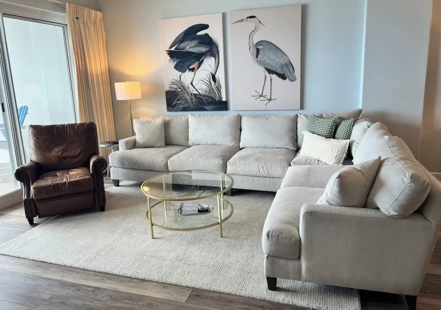 Living room with oversized and comfy sectional. Living room with oversized and comfy sectional.