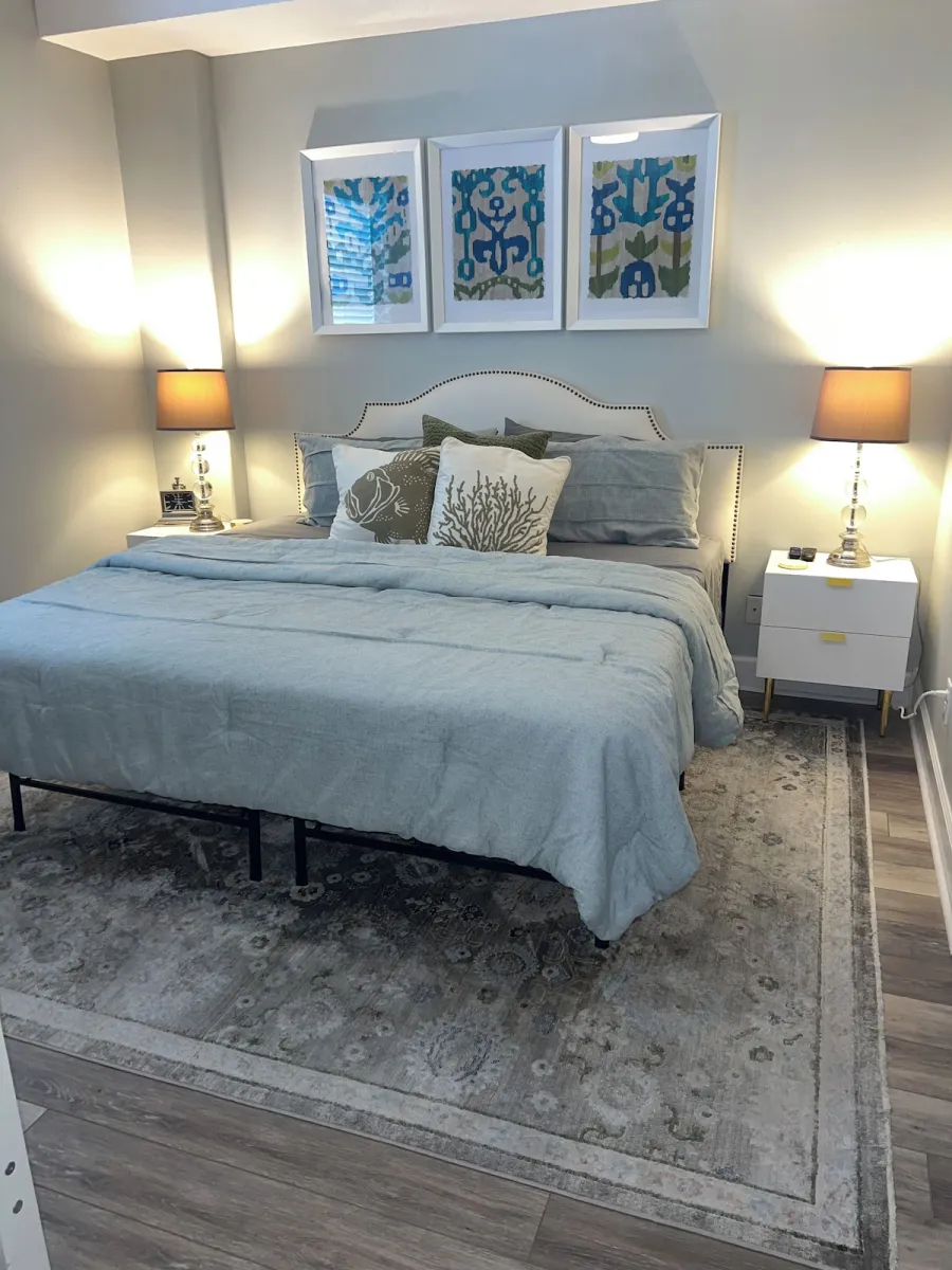 2nd bedroom. King bed and twin bunks 2nd bedroom. King bed and twin bunks